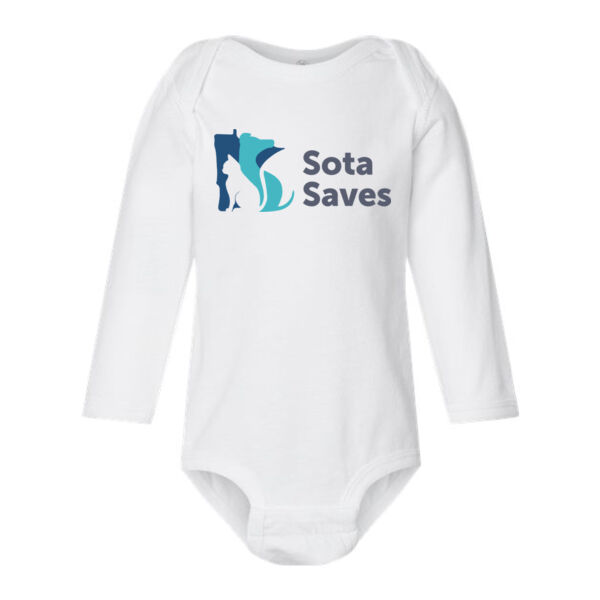 Rabbit Skins - Infant Fine Jersey Long Sleeve Bodysuit - Printed Logo Thumbnail