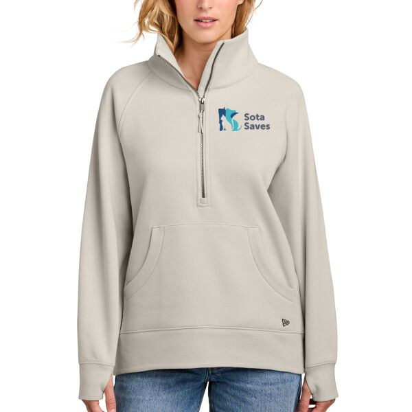 New Era® Women’s Heritage Fleece 1/2-Zip - Embroidered Logo Thumbnail
