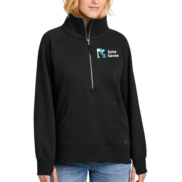 New Era® Women’s Heritage Fleece 1/2-Zip - Embroidered Logo Thumbnail