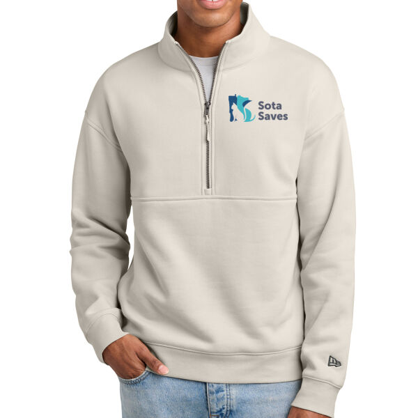 New Era® Heritage Fleece 1/2-Zip - Embroidered Logo Thumbnail