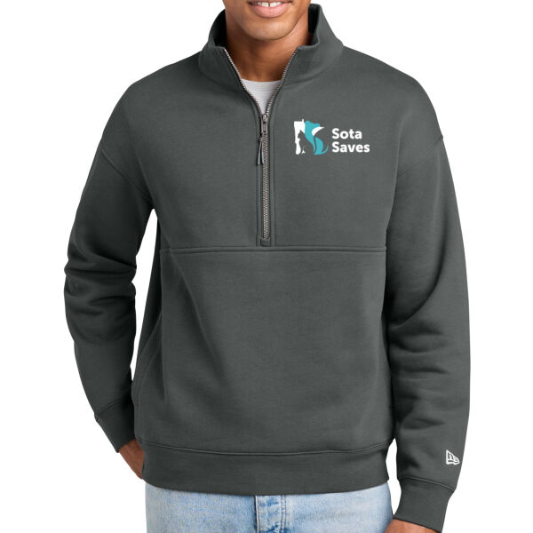 New Era® Heritage Fleece 1/2-Zip - Embroidered Logo Thumbnail