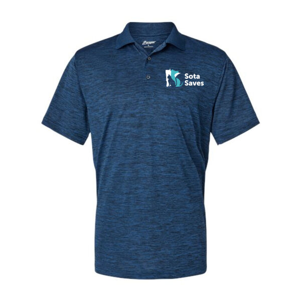 Paragon - Men's Dakota Striated Heather Polo - Embroidered Logo Thumbnail