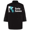 Ten Pearl Button Black Chef Coat Thumbnail