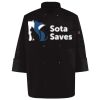 Ten Pearl Button Black Chef Coat Thumbnail